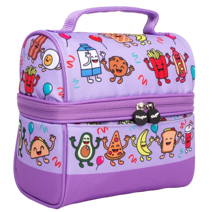 Fringoo Group Ltd - Wholesale Lunch Bag/Box - Kids - Retro Lunch Bag Conga Line Food