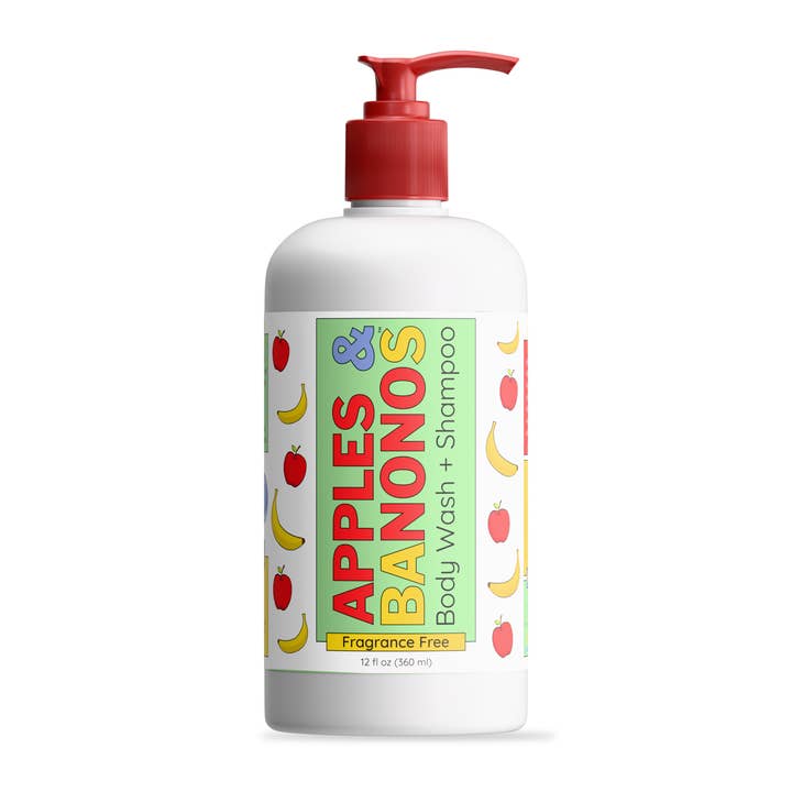 Body Wash & Shampoo Fragrance Free - Babies & Toddlers – Ultra-Gentle, Naturally Clean 2-in-1 for Kids - 12 oz for wholesale by Apples & Banonos