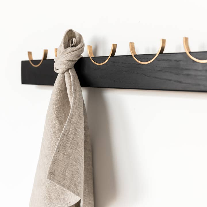 Black wall coat rack with metal hooks DEER for wholesale by NAMUOS