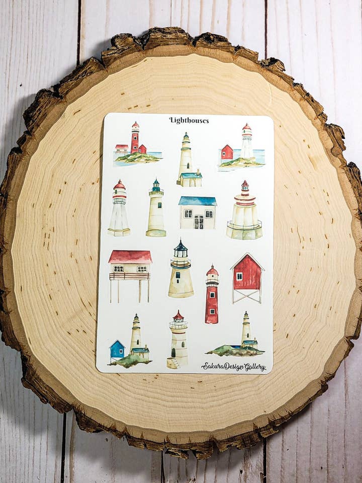 Foglio di Adesivi Faro – Adesivi per Pianificatori e Album di Ritagli per la vendita all'ingrosso da parte di Sakura Design Gallery