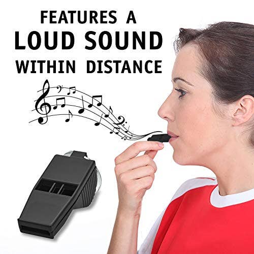 Pealess Sort Water Gear plastik nødråbskald - sikker fløjte for engroshandel på Faire3