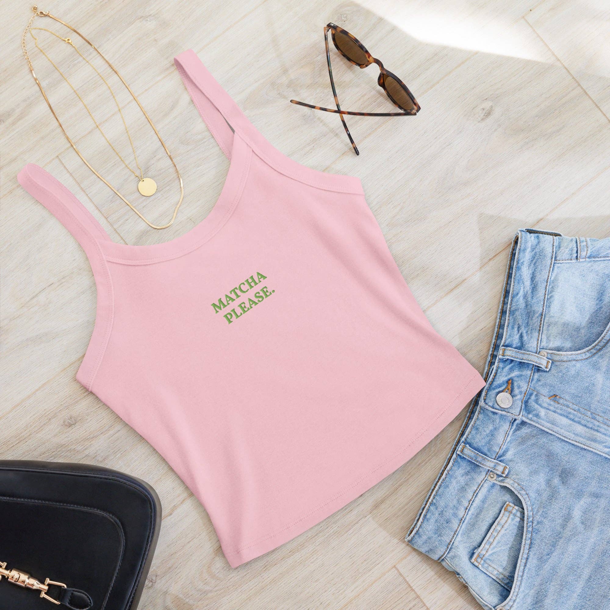 The Refined Spirit - Wholesale Tank Top - Women's - Matcha Please - Tank Top5
