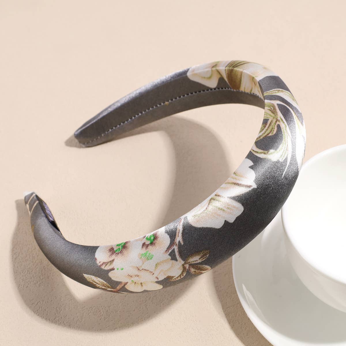 MKS America - Wholesale Fashion Headband - Women's - Fashionable Satin Floral Sponge Headband3