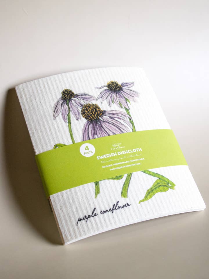 Botanical Swedish Dishcloths for wholesale by Fox & Thistle Studio