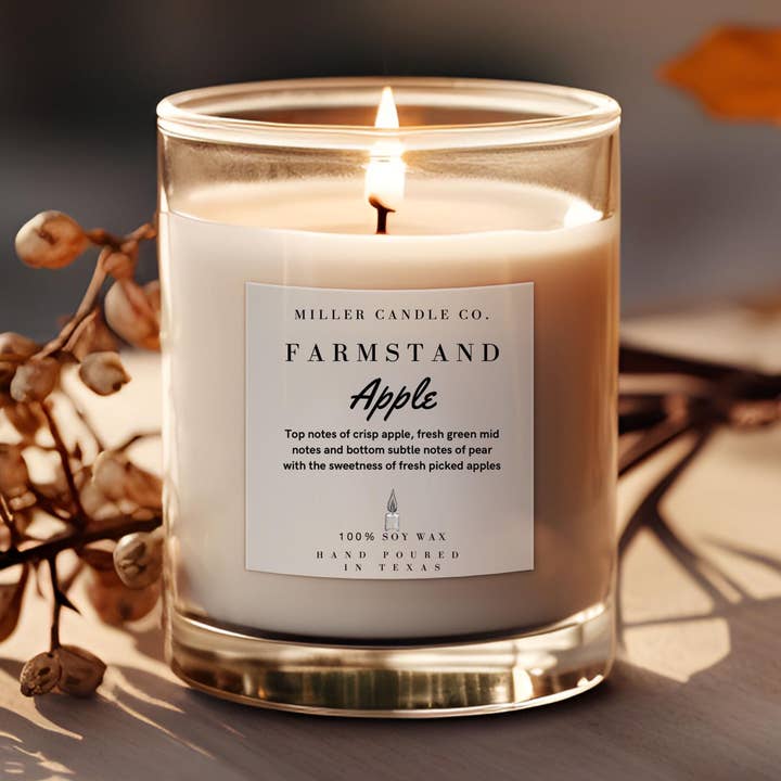 Miller Candle Co. - Wholesale Jar/Filled Candle - Farmstand Apple  Candle-Limited Fall Collection0