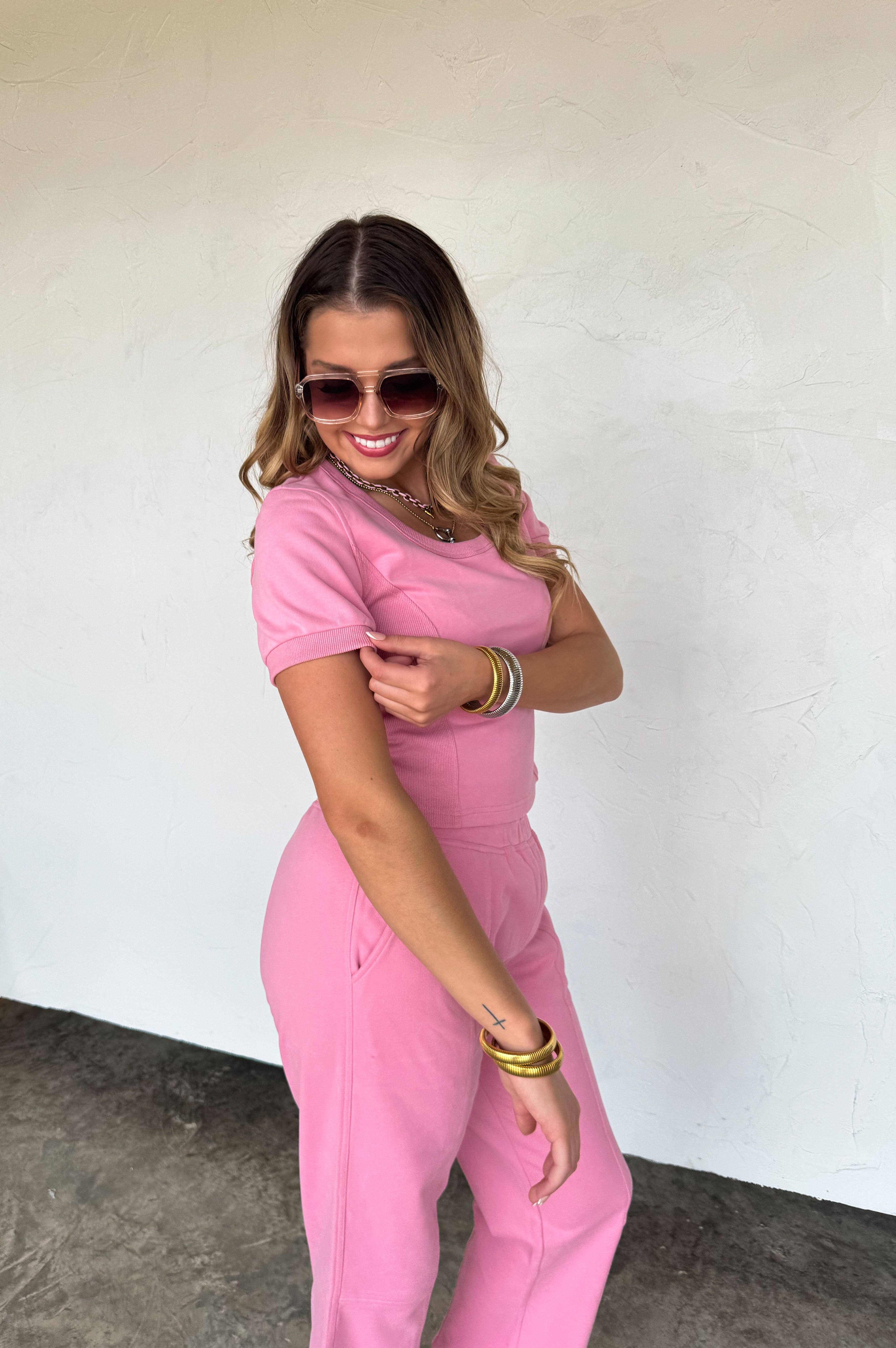 BLAKELEY - Wholesale Lounge Set - Women's - STAY IN CROP PANT SET9