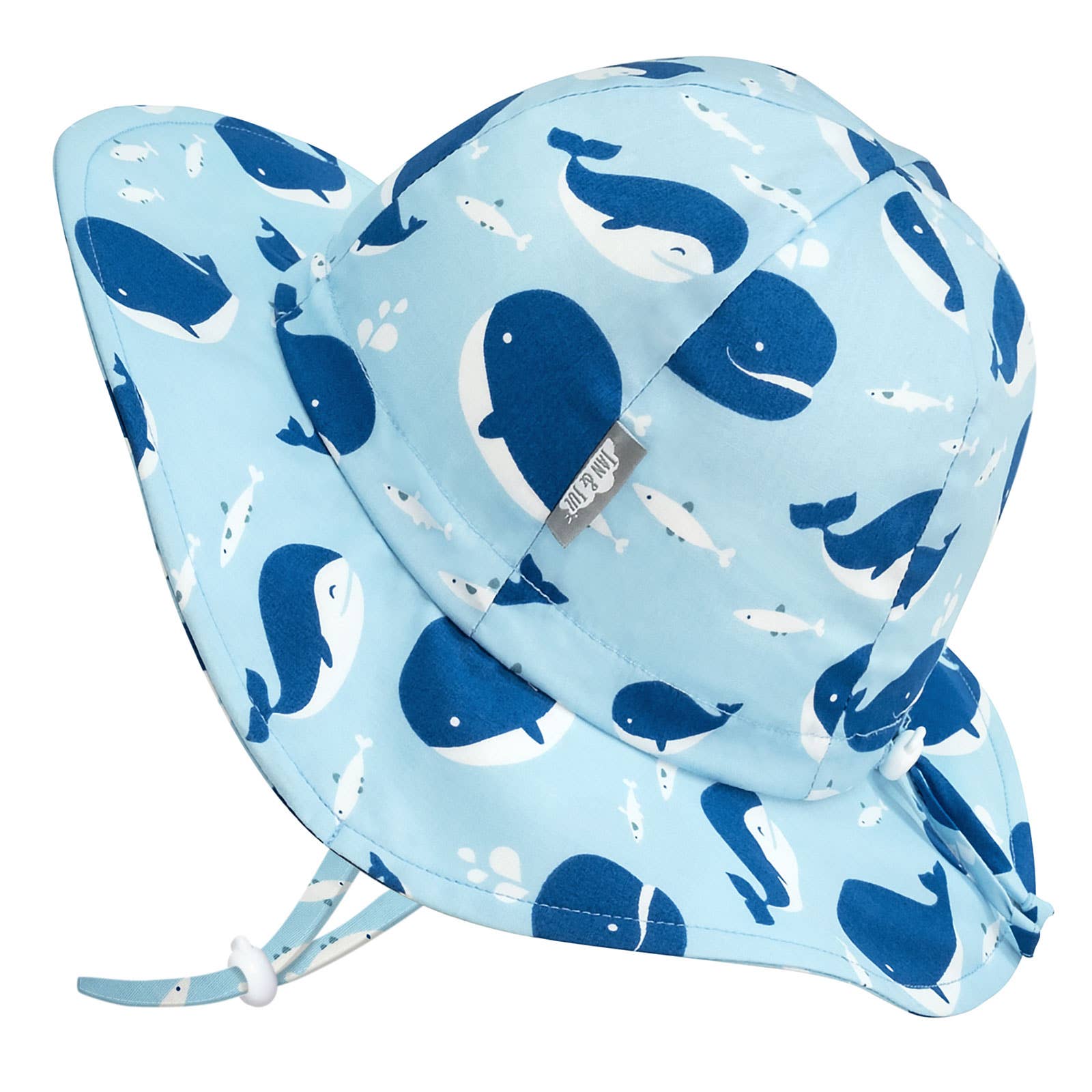 Jan & Jul - Wholesale Bucket Hat - Kids - Blue Whale | Cotton Floppy Hat