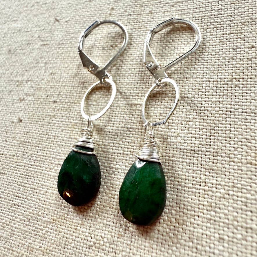 LA DE DA Jewelry - Wholesale Dangle Earrings - Emerald Earrings1