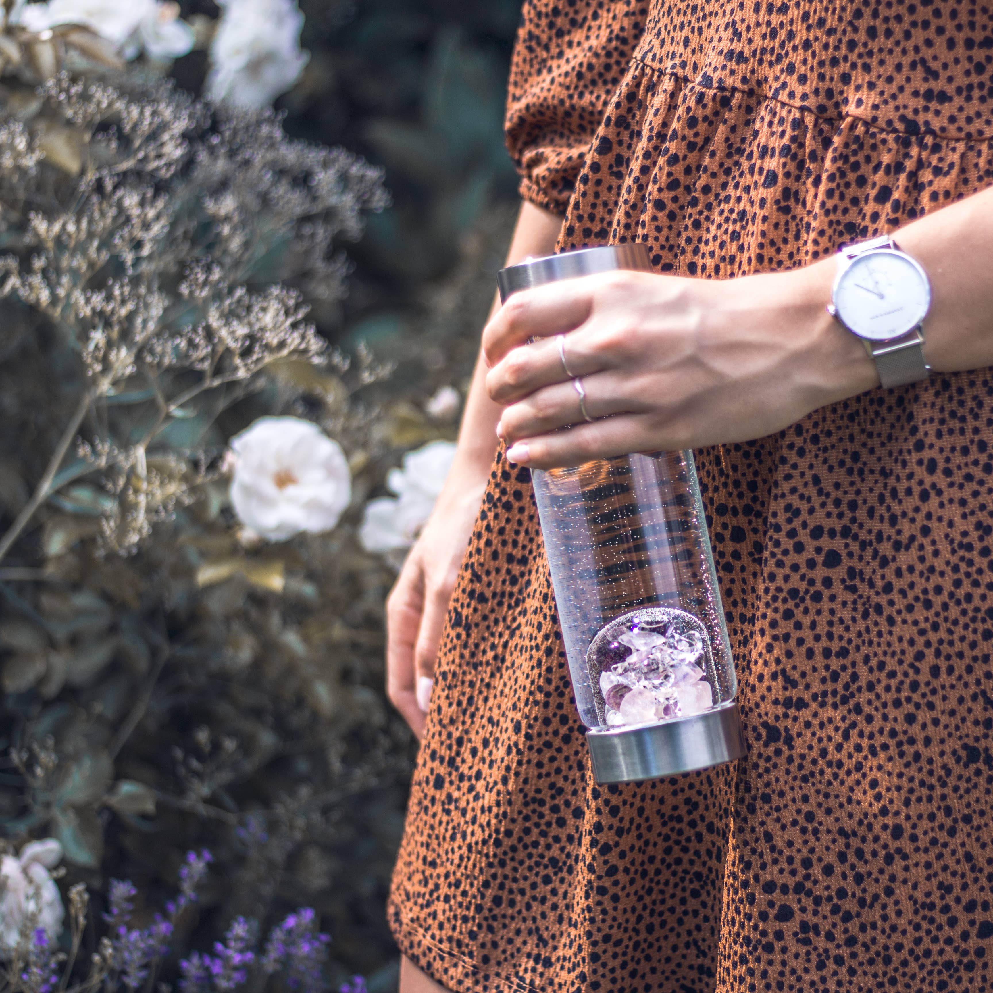 VitaJuwel - Vendita all'ingrosso Borracce - Crystal Water Bottle ViA | WELLNESS con gemme genuine5