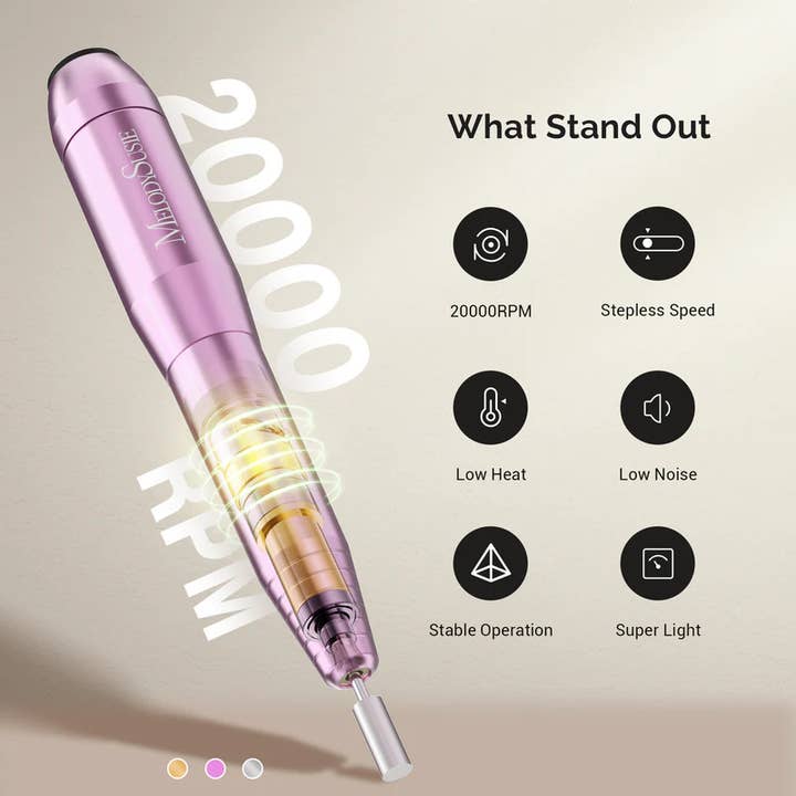 melodysusie - Wholesale Electronic Skincare Device - MelodySusie Portable Electric Nail Drill,20000RPM(PC120B)