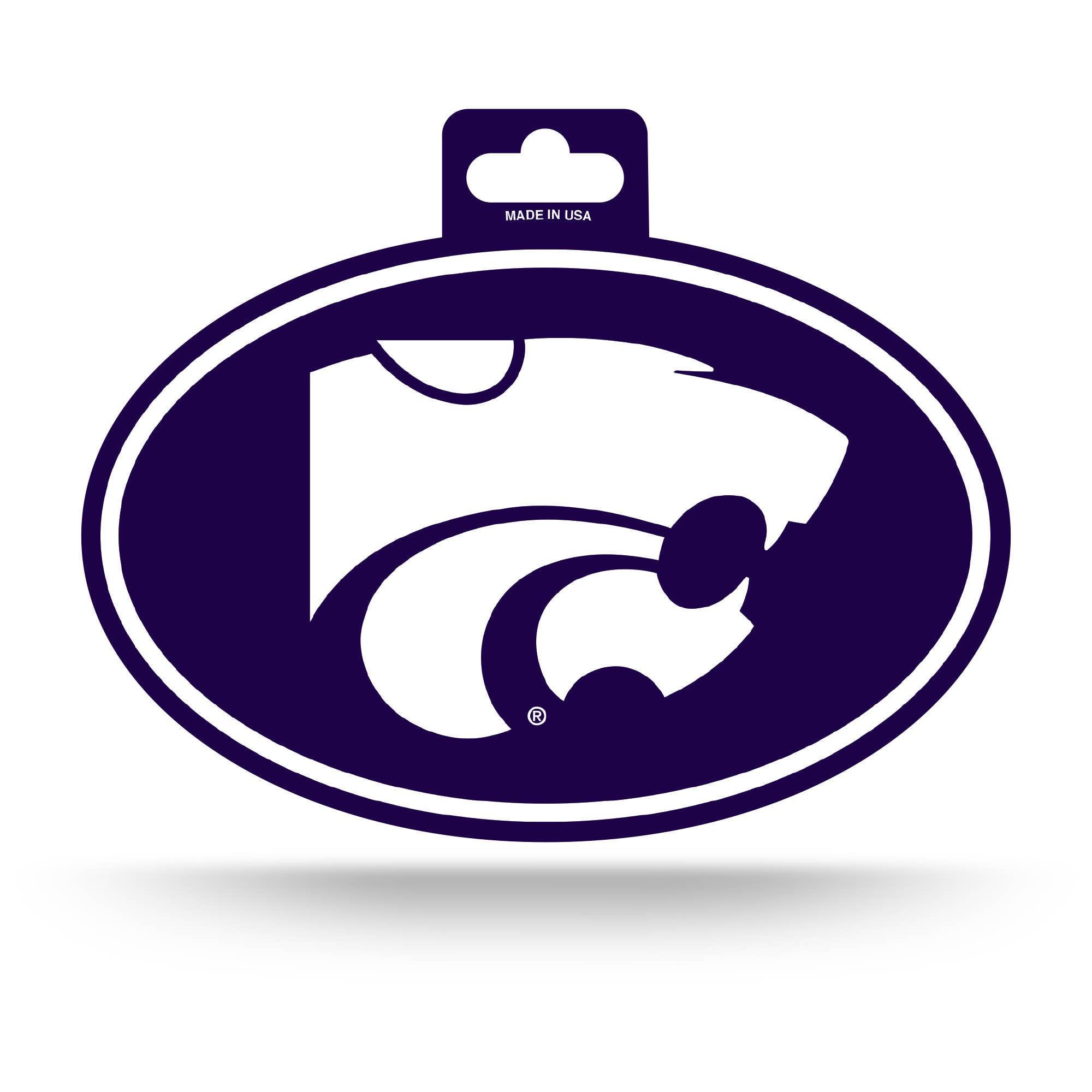 Rico Industries - Wholesale Sticker - NCAA  Kansas State Wildcats - KSU  Full Color Oval Sticker0