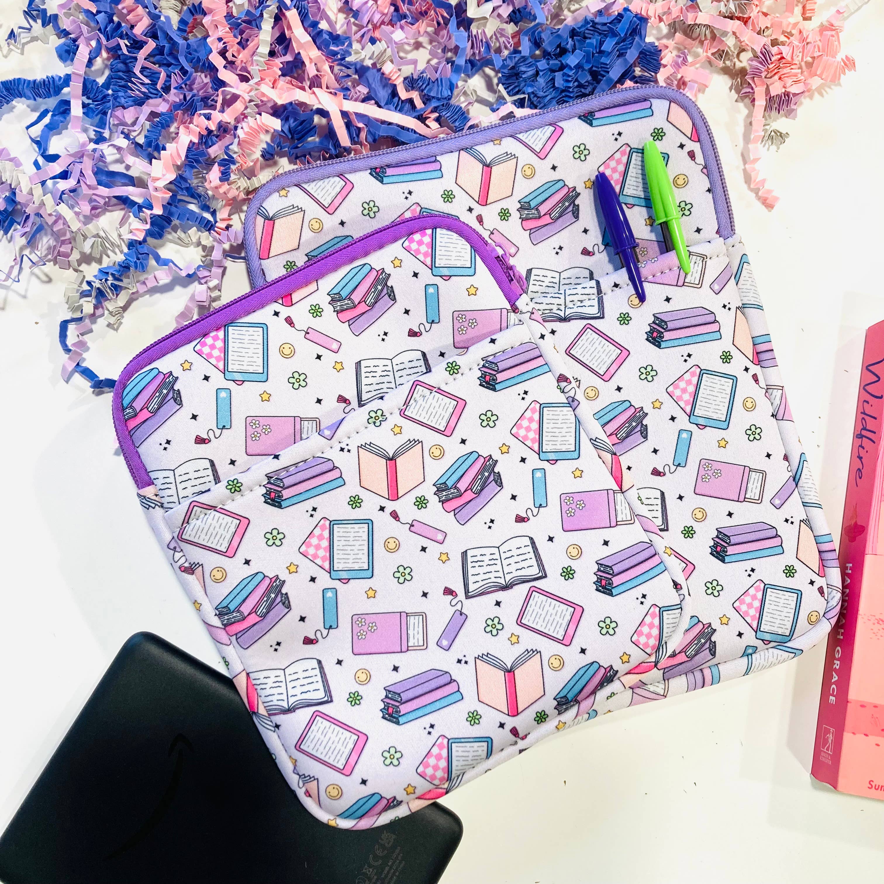 Chapter & Ink - Wholesale Book Cover - Pastel bookish Kindle E-Reader Book Sleeve 0