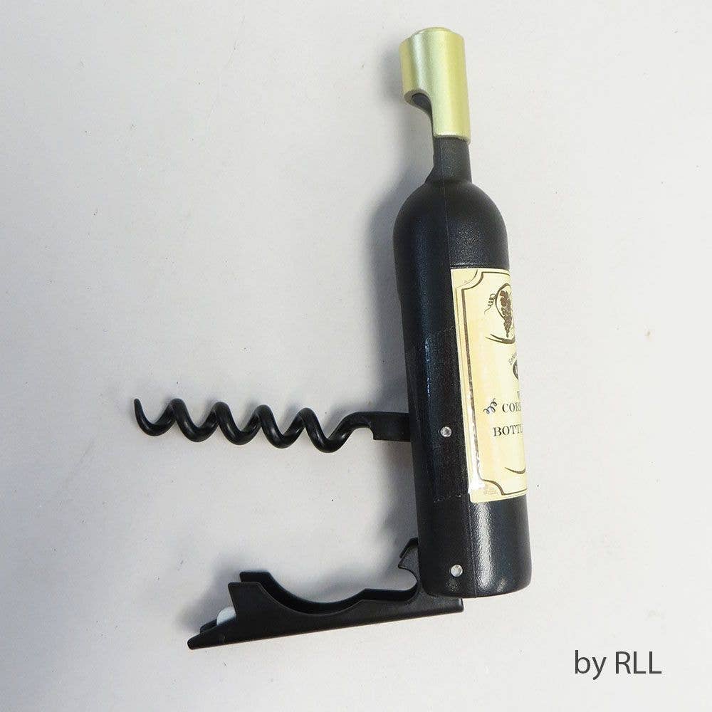 Rite lite – wholesale Wine tool set – Wine Bottle Shaped Corkscrew, Plastic, 4.5", Gift0
