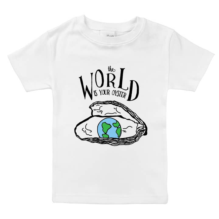 Spunky Stork - Wholesale Bodysuit (Non-Footed) - Baby - The World Is Your Oyster Organic Cotton Baby Toddler Shirt2