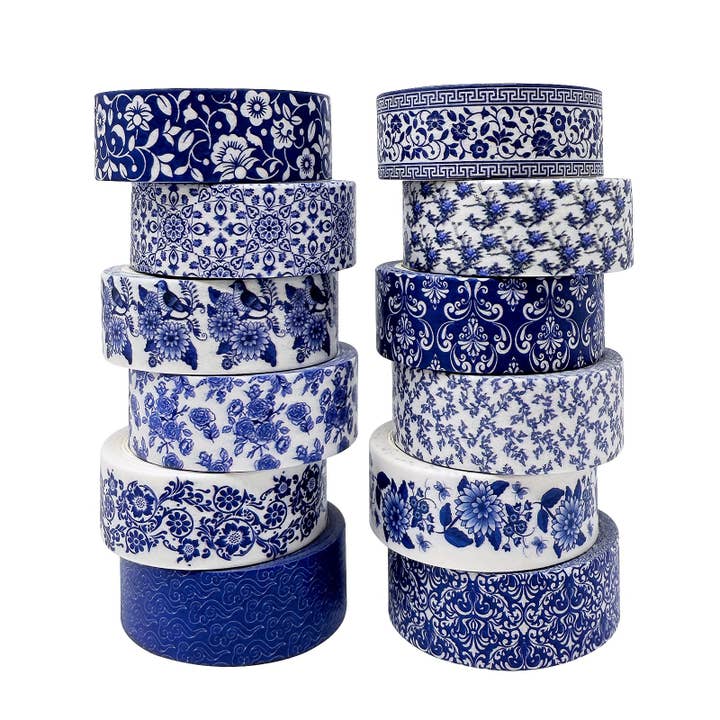 Wrapables Blue and White Chinoiserie Washi Tape Set, 12pcs and other Purchase Wholesale chinese gift card. Free Returns & Net 60 Terms on Faire trending on Faire.