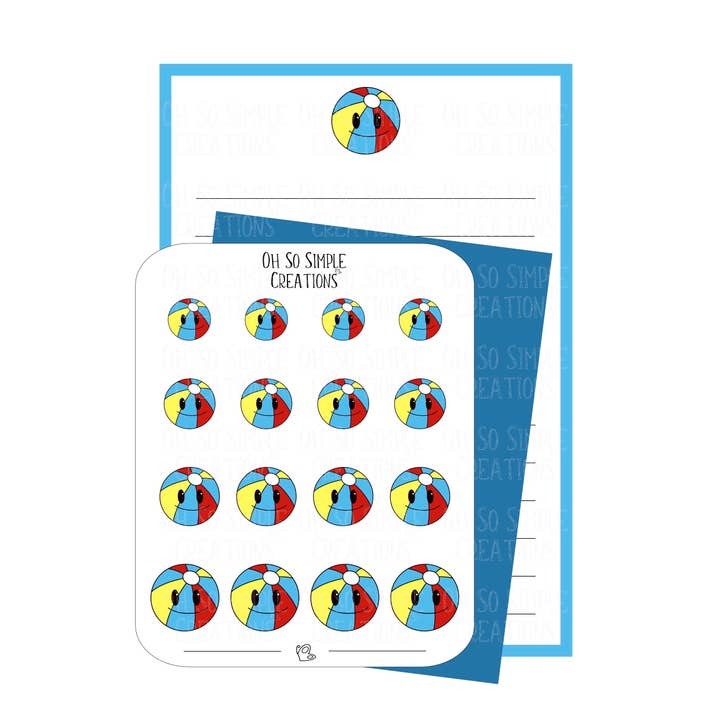 Blue Beach Ball Stationery Set for wholesale by Oh So Simple Creations