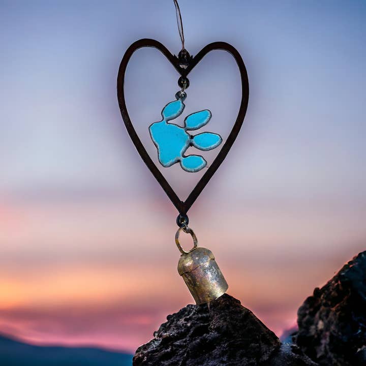 PAW Ornament Wind Chime Door Hanger Valentine's Nana Bell US for wholesale by Iron Jewel