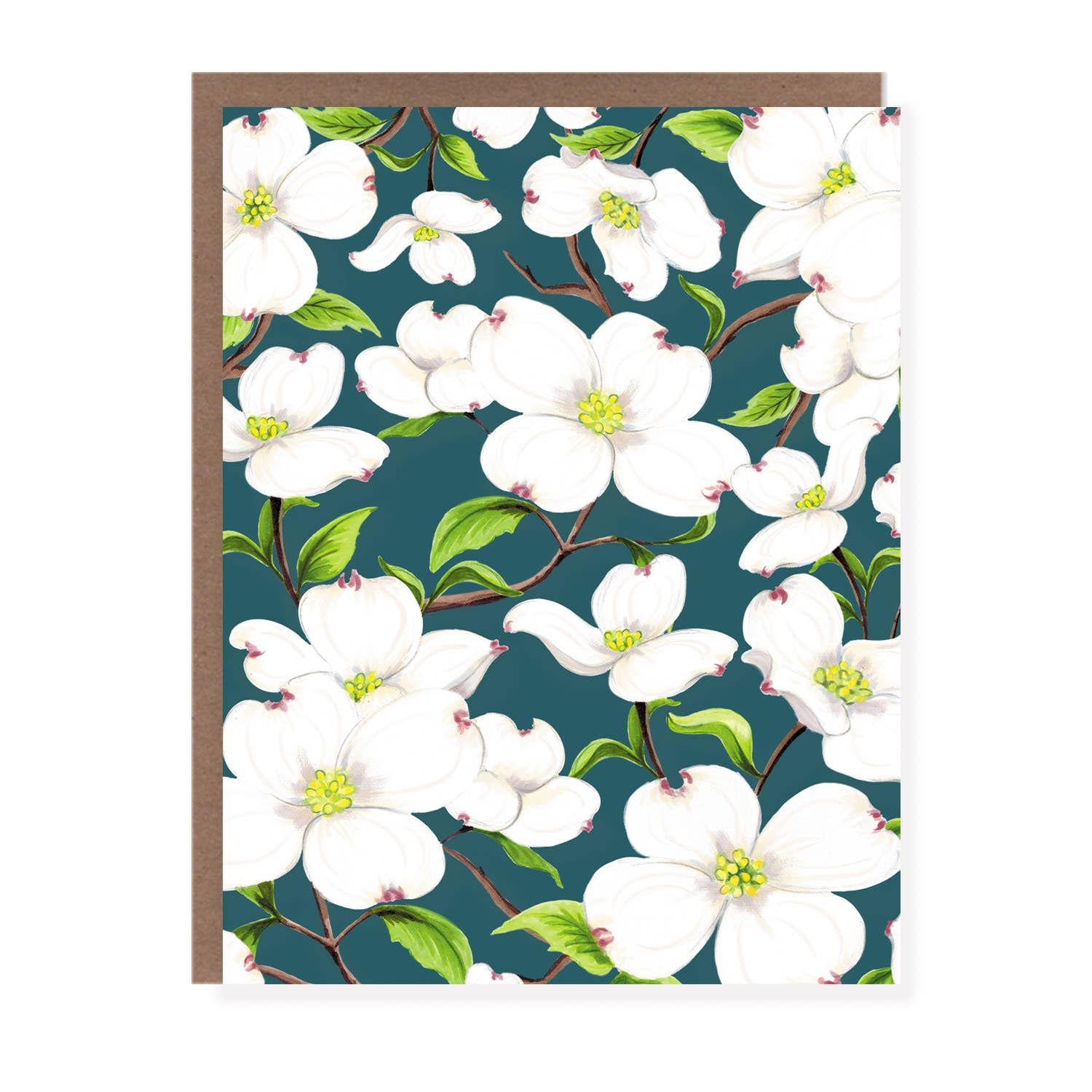 Morgan Swank Studio - Wholesale Everyday Greeting Card - Dogwood | Virginia + North Carolina State Flower Card2