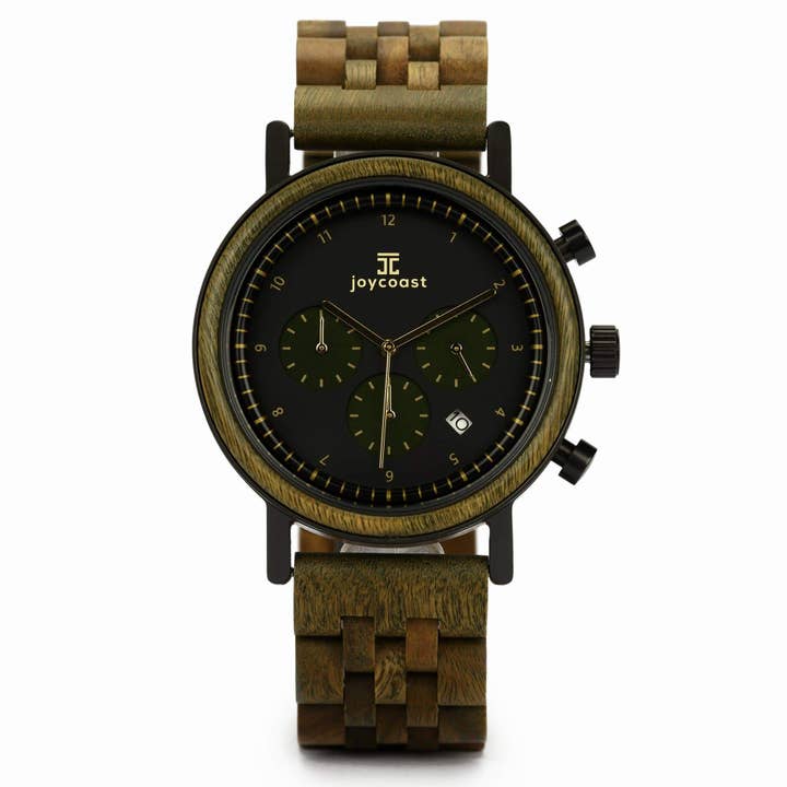"Cooper" | Green Sandalwood Chronograph, Limited Edition for wholesale by Joycoast Wood