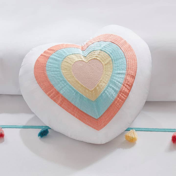Olliix - Wholesale Bedding Set - Kids & Baby - Colorful Tassels 4-Piece Kids White Comforter Set