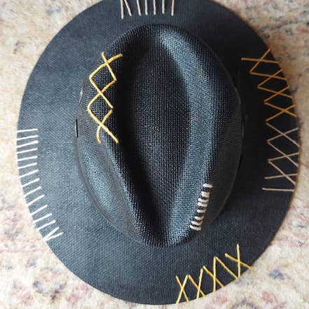 Campelle – Fedora - Mulher por atacado – Chapéu Preto Monaco 2.0