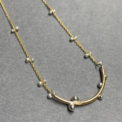 YedOmi Jewelry - Wholesale Link & Chain Necklace - Small Bulb Bar Necklace- 18 inches5