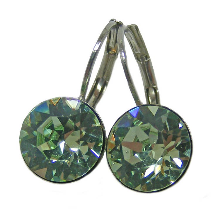 Orecchini pendenti in cristallo opale crisolite da 8 per la vendita all'ingrosso da parte di Janusch