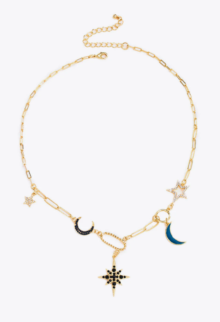 HoopLa - Wholesale Pendant/Charm Necklace - Celestial Moon and Stars2