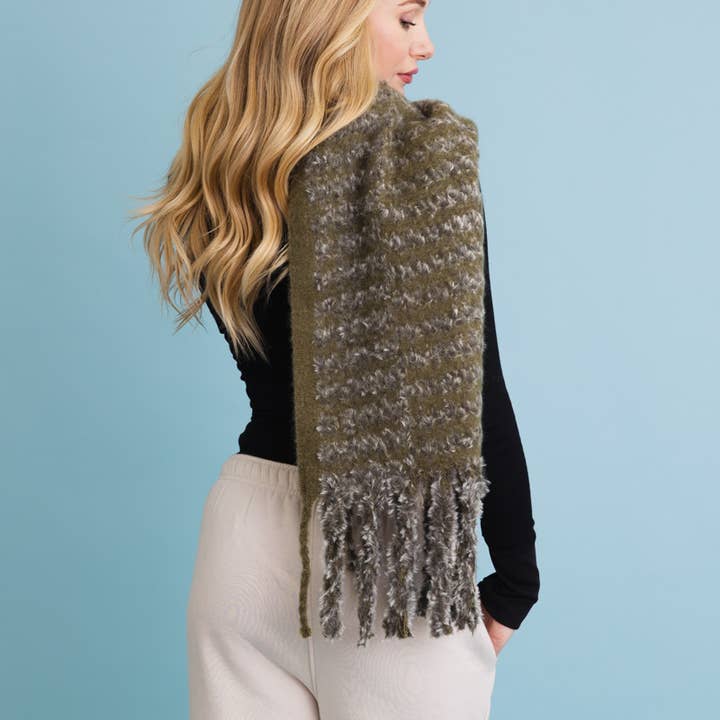 Leto Accessories - Wholesale Scarf - Unisex - Ultra Soft Chenille Tassel Scarf - 6 Colors!1