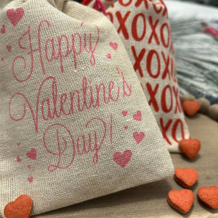 Valentine Heart Training Treat Gift Sack for wholesale by Moo’s Barkery