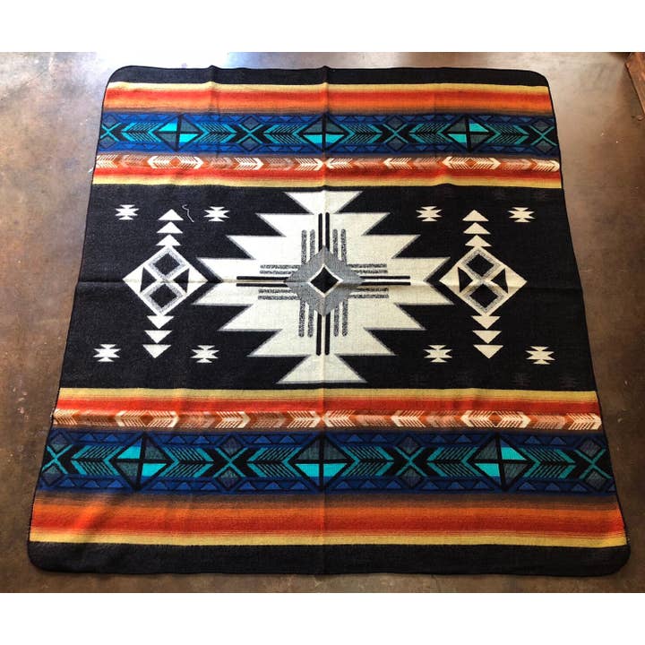 SoulCrafts - Venta al por mayor Mantas de sofá - Manta étnica reversible de alpaca Throw Chakana