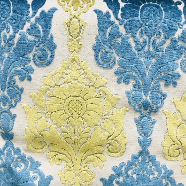 Fancy Styles Fabric - Wholesale Fabric - SWATCH- Sir John Imported Belgium Burnout Damask Chenille Velvet Fabric Upholstery2