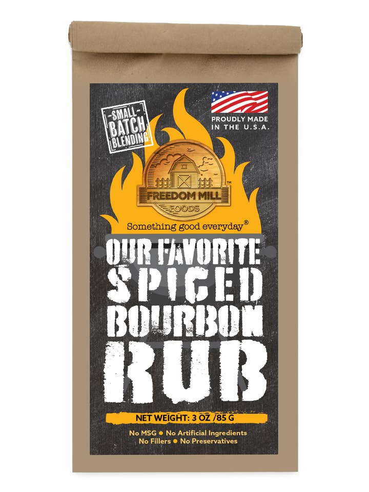Freedom Mill Foods Spiced Bourbon Rub for wholesale by Freedom Mill Foods