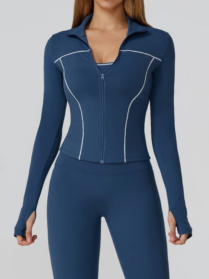 Getailleerd hardloopjack met duimgat voor wholesale door Crave by FW