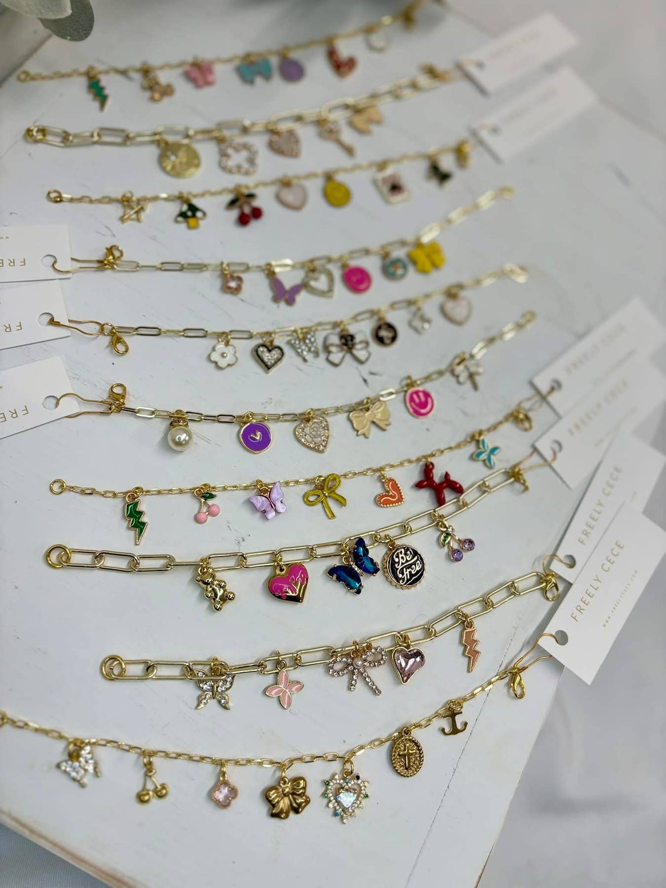 Freely Cece LLC - Wholesale Charm/Dangle Bracelet - Trendy Gold Everyday Charm Bracelet3