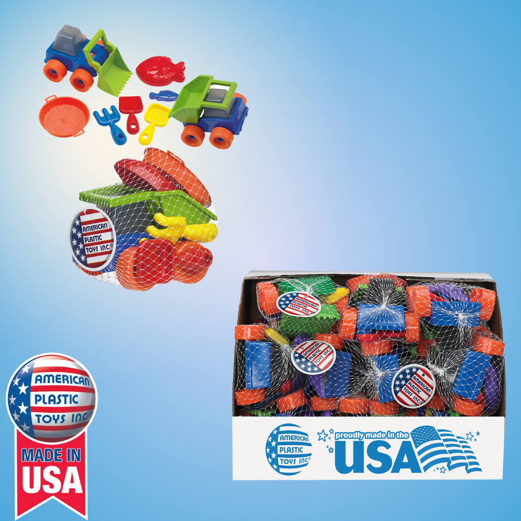 American Plastic Toys – wholesale Beach/pool toy – Child & baby – 7 PC. Beach Assortment Plastic Toy for Kids2