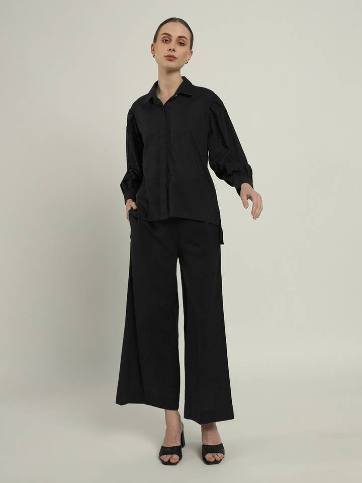 Pants Matching Set- Noir Flare & Flair for wholesale by Thevasa