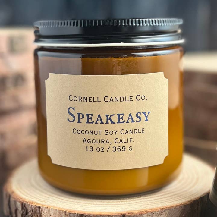 Cornell Candle Co. - Wholesale Jar/Filled Candle - Speakeasy~Juniper+Cedar+Cypress 13 oz. Coconut Soy Candle0