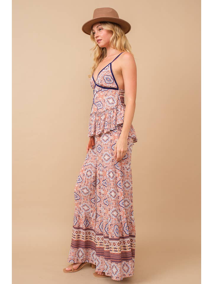 Blue B - Vendita all'ingrosso Canotta - Donna - 34417T - Canotta in velluto con stampa etnica in rayon increspato4