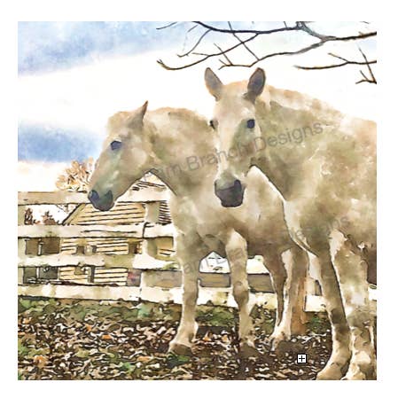 Horses Behind a Fence, Decoupage Sheet, Rice Paper D7 for wholesale by Pam Branch Designs, L.L.C.