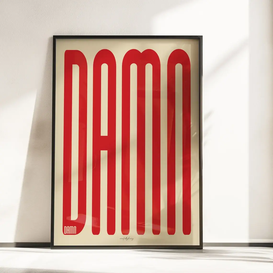 Createdbyharry - Wholesale Art Print - Damn Wall Art Print1