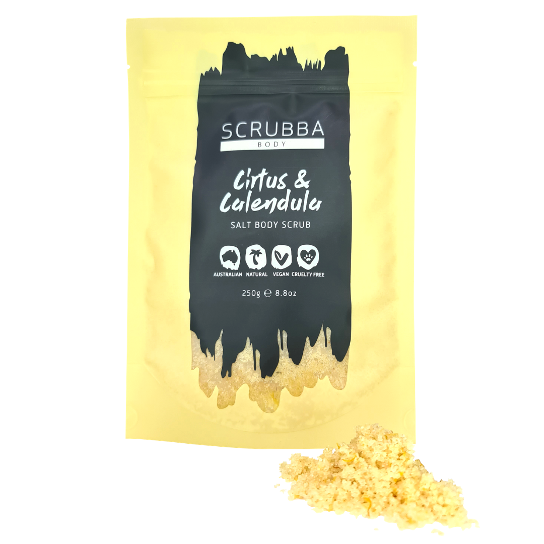 Scrubba Body - Vendita all'ingrosso Scrub/esfoliante per il corpo - Scrub per il corpo ai sali di agrumi e calendula0