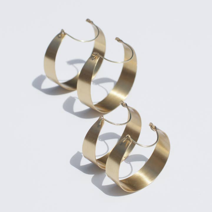 Rover & Kin - Wholesale Hoop Earrings - Brassy Statement Earrings4