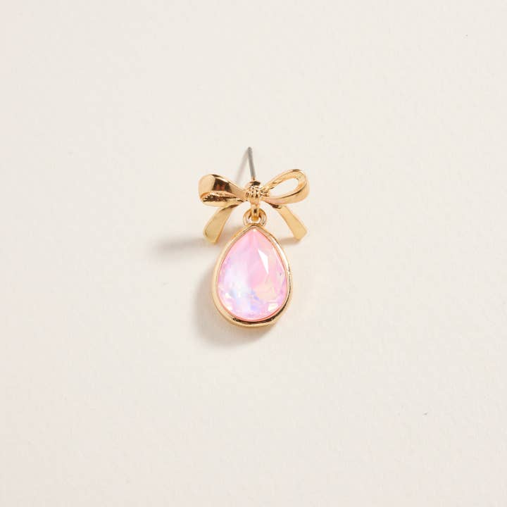 Designature New York - Wholesale Dangle Earrings - Teardrop Rhinestone with Metal Bow Post Earrings8