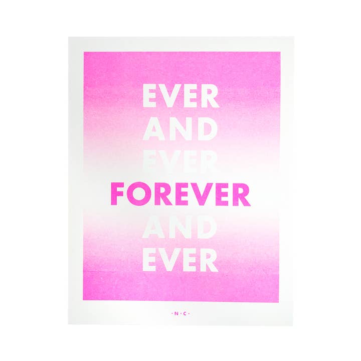 Para Sempre e Sempre - Art Risograph Print por atacado de Next Chapter Studio
