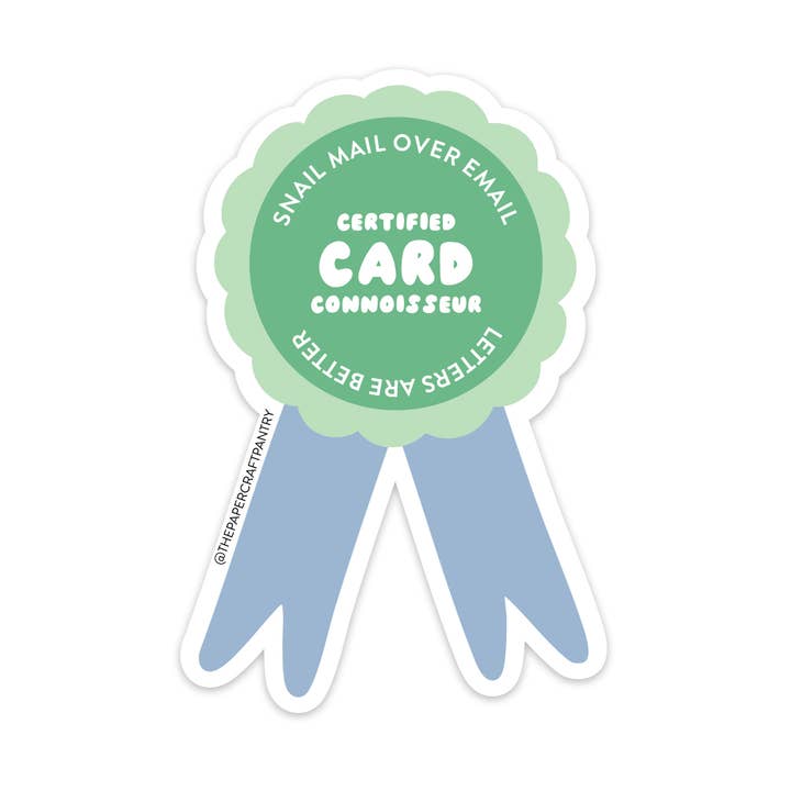 Certified Card Connoisseur Badge Vinyl-Aufkleber für den Großhandel von The Paper + Craft Pantry