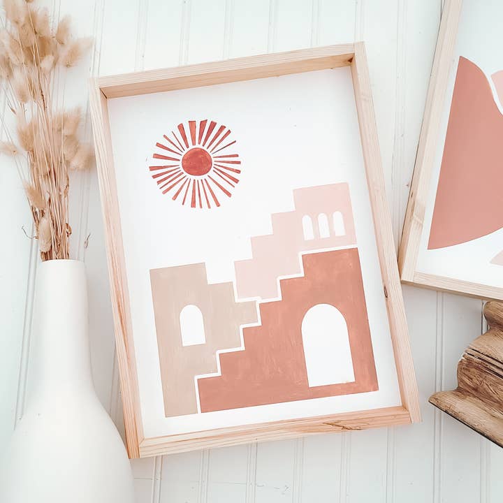 Village in the Desert Wood Sign for wholesale by Emroseave