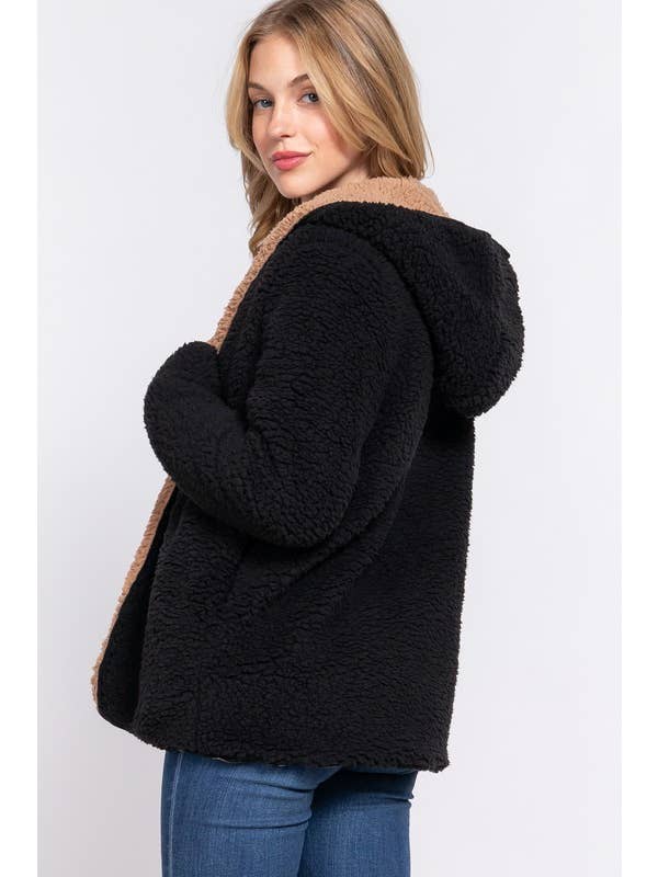 Active Basic | Active USA - Wholesale Fur/Faux Fur Coat - Women's - Long Sleeve Hoodie Faux-fur Reversible Jacket19