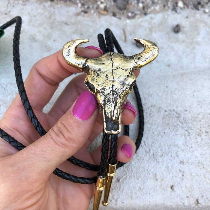 HELIOTROPE - Wholesale Necktie - Men's - Bull Skull Bolo Tie11