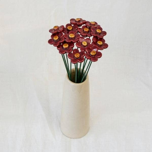 NaturoTheke - Venta al por mayor Flores artificiales - Flor de fresa - Ø aprox. 2,5 cm6